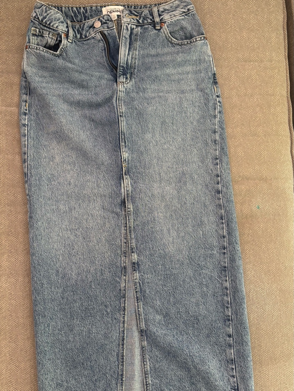 Women’s Blue Denim Maxi Skirt - Classic Straight Fit